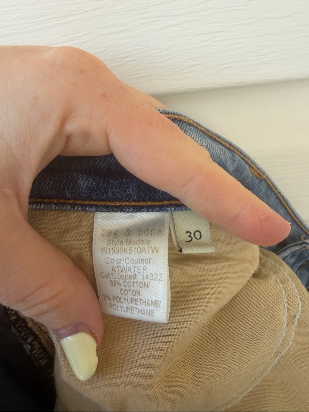rag & bone Distressed Light Blue Cropped Jeans View 5